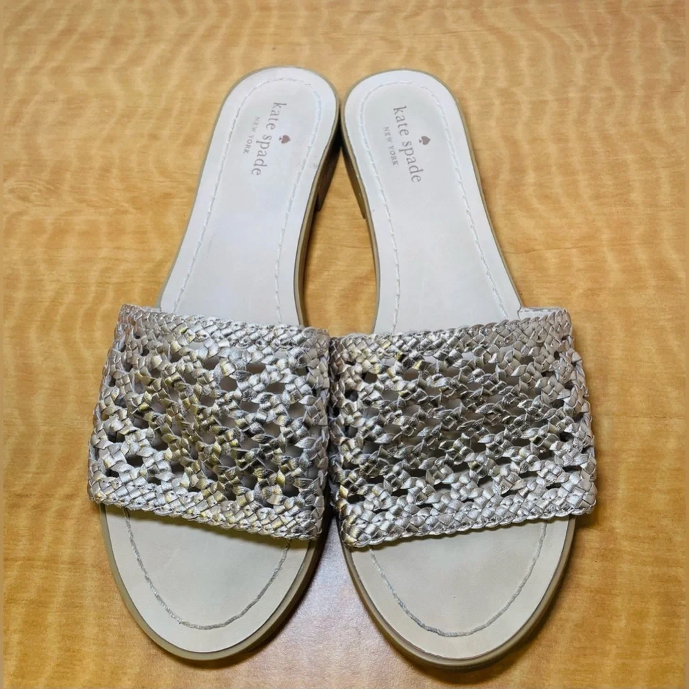 kate Spade New York Women's Berlin Woven Leather Sandal